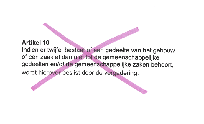 Tip! Twijfelartikelen in modelreglementen voor VvE’s een dode letter